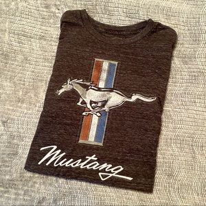 Ford Mustang Logo Heathered Gray Tee